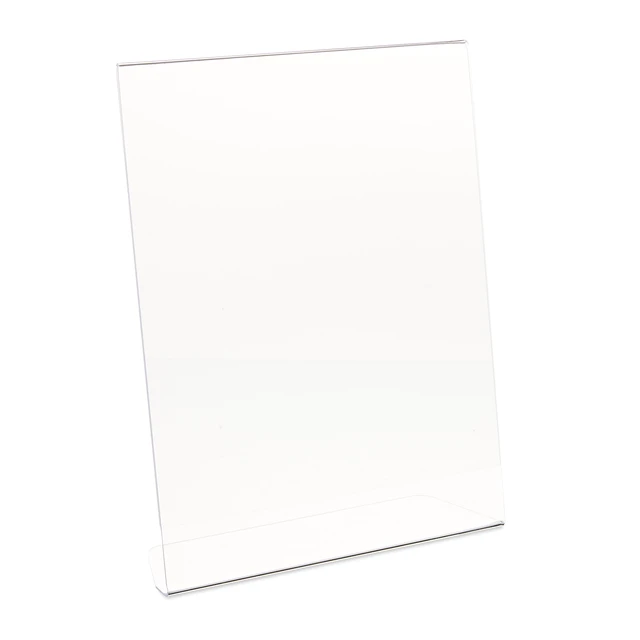 Alt view image 3 of 5 - Pen + Gear Standup Sign Holder for Display Stand, Hold for Paper of 8.5" x 11", Clear