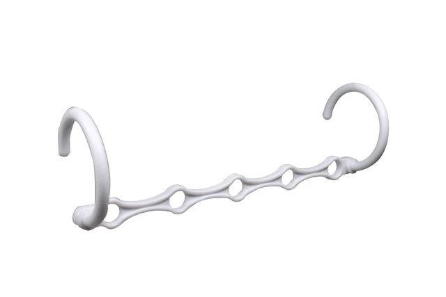 Alt view image 2 of 5 - Mainstays Space Saving Cascading Foldable Non-Slip Plastic Clothing Hanger, 10 Pack, White