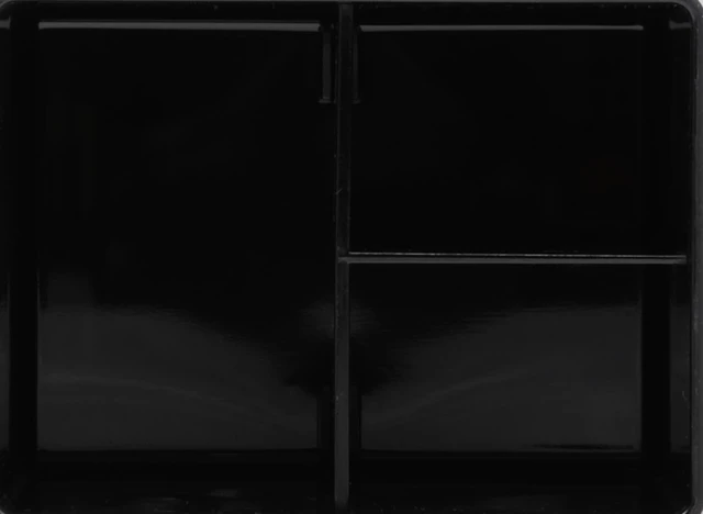 Alt view image 2 of 6 - Mainstays Soft Touch Black Ribbed Plastic Bathroom Sink Organizer, 3 Compartments