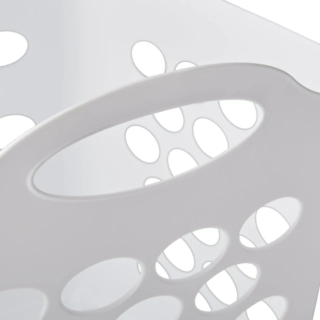 Alt view image 5 of 6 - Mainstays Flexible Square Laundry Hamper with Handles, White Plastic