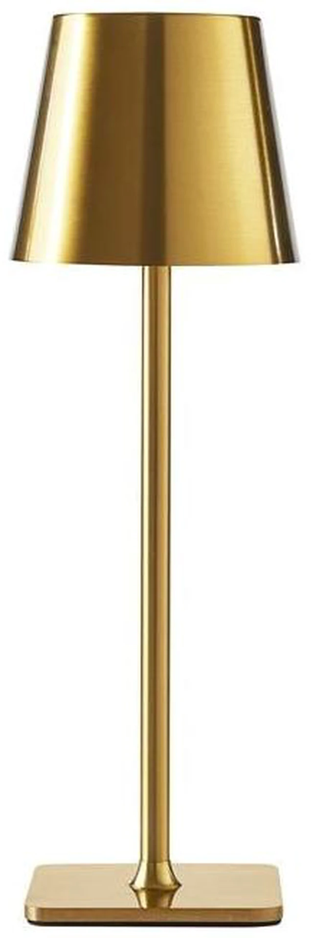Main image of Mainstays 13-inch Rechargeable Gold Table Lamp with Touch Controls and Dimming