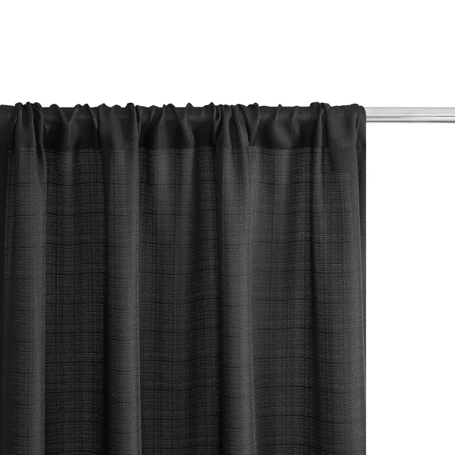 Alt view image 5 of 6 - Mainstays Southport Textured Light Filtering Curtain Panel Pair, Set of 2, Greystone, 40 in W x 84 in L