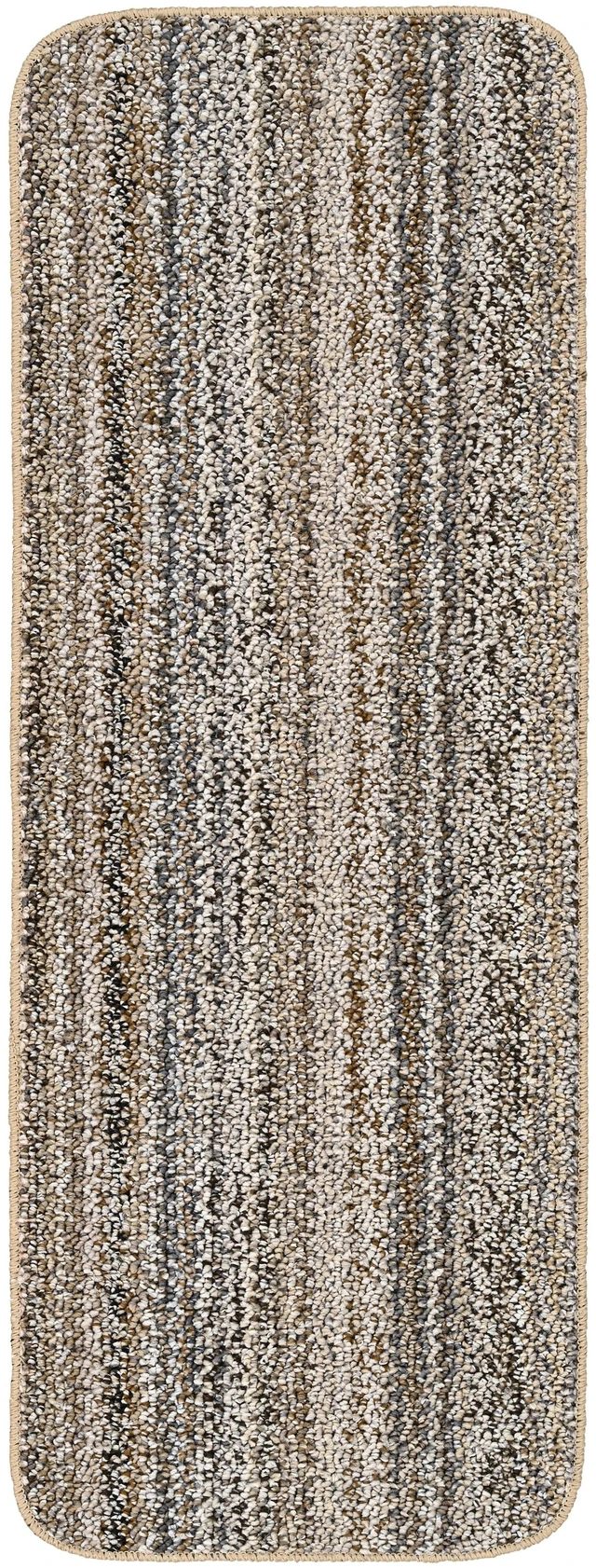 Main image of Mainstays Carnival Stripe Polypropylene Indoor Runner Rug, Assorted Earth Tones, 20 in x 54 in