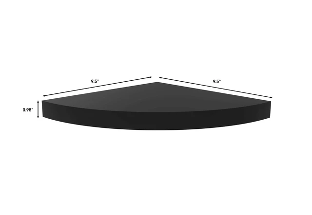 Alt view image 6 of 6 - Mainstays 9.5 in Black Corner Shelves, Set of 2