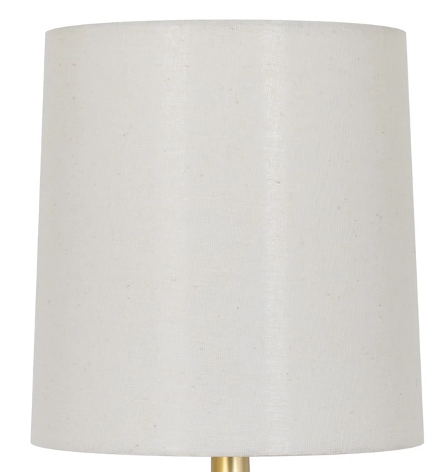 Alt view image 2 of 5 - Mainstays 12.5 in Mini Black Ball Table Lamp with White Fabric Shade