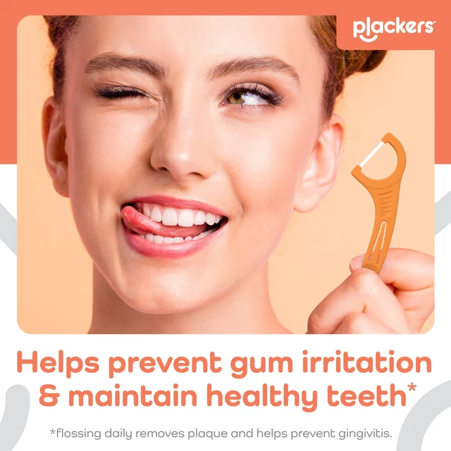 Alt view image 3 of 7 - Plackers® Gum Defense Floss Picks with Vitamin C, Energizing Tangerine Flavor, GentleFloss, 75 Count