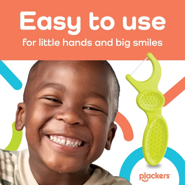 Alt view image 2 of 5 - Plackers® Kids Dual Gripz Floss Picks, Gentle, Tuffloss®, Wild Berry Flavor, Dual Gripz for All Stages, with Fluoride, 75 Count