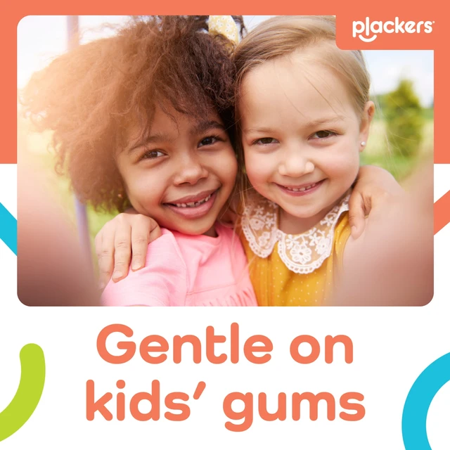 Alt view image 3 of 5 - Plackers® Kids Dual Gripz Floss Picks, Gentle, Tuffloss®, Wild Berry Flavor, Dual Gripz for All Stages, with Fluoride, 75 Count