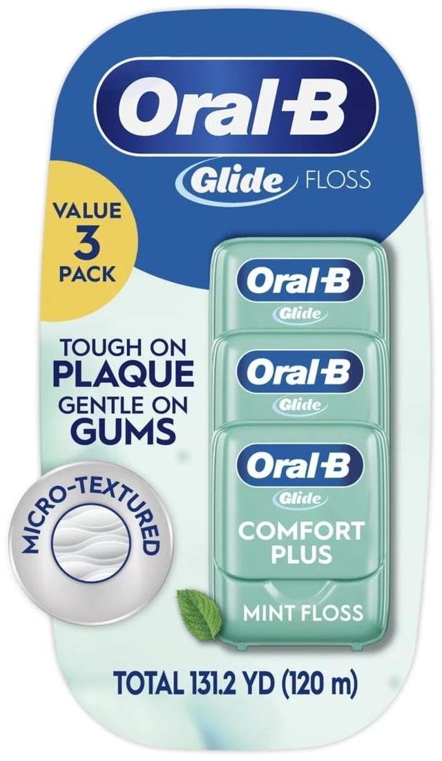 Main image of Oral-B Glide Comfort Plus Dental Floss, Extra Soft, Value 3 Pack (40m Each)