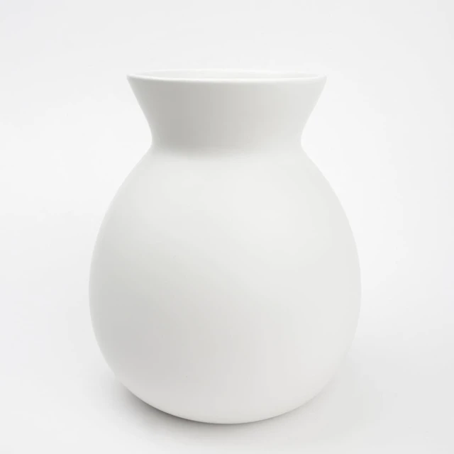 Main image of Mainstays Ceramic Tabletop Vase, White, 8 in