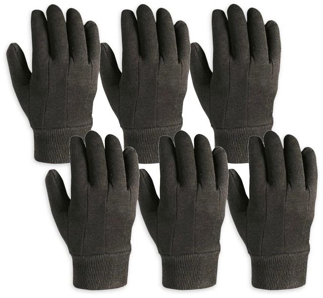 Main image of Wells Lamont Men's Brown Jersey Glove, 6 Pack
