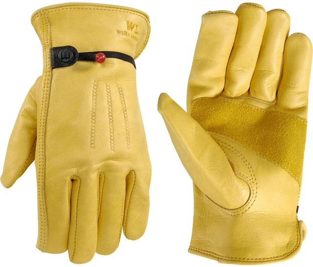 Main image of Wells Lamont Men's Cowhide Leather Work Gloves with Ball and Tape Closure