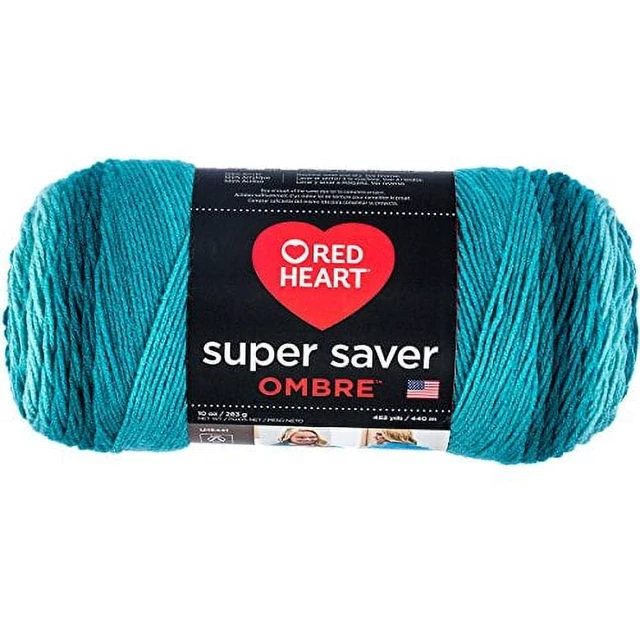 Main image of Red Heart Super Saver Ombre Yarn-Deep Teal