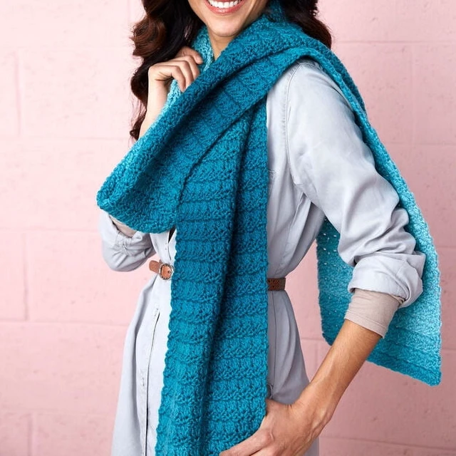 Alt view image 6 of 6 - Red Heart Super Saver Ombre Yarn-Deep Teal