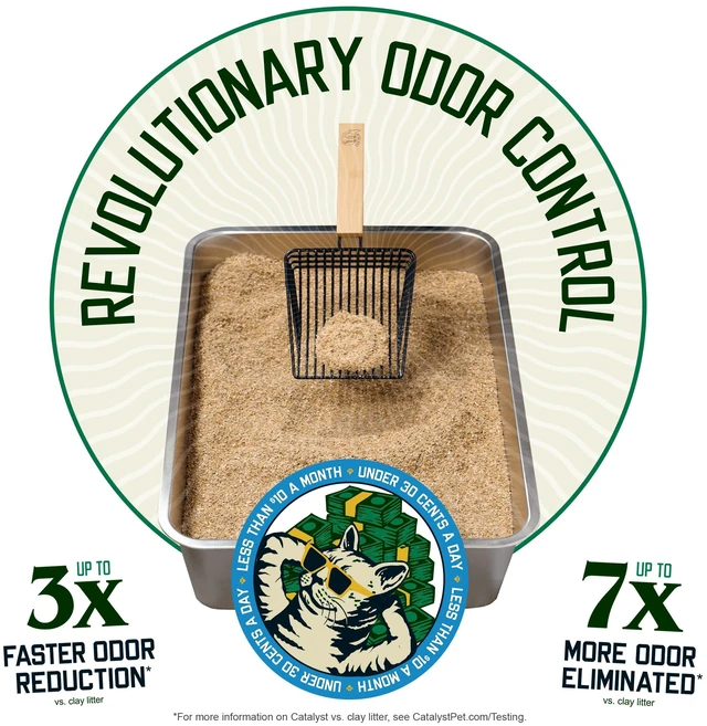 Alt view image 5 of 5 - Catalyst Pet Softwood Natural Clumping Cat Litter, Original Formula, 15 lb. Bag
