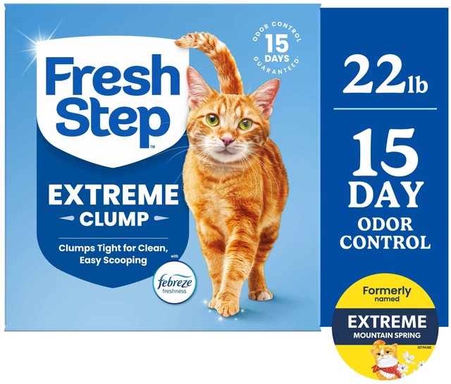 Main image of Fresh Step Extreme Clump Multi-Cat Clumping Cat Litter, Febreze Freshness Scent, 22 lb Box
