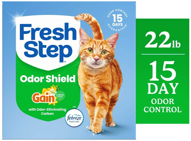 Main image of Fresh Step Odor Shield Multi-Cat Clumping Cat Litter, Gain Original Scent, 22 lb Box