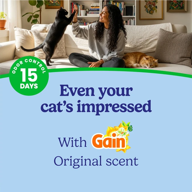 Alt view image 3 of 5 - Fresh Step Odor Shield Multi-Cat Clumping Cat Litter, Gain Original Scent, 22 lb Box