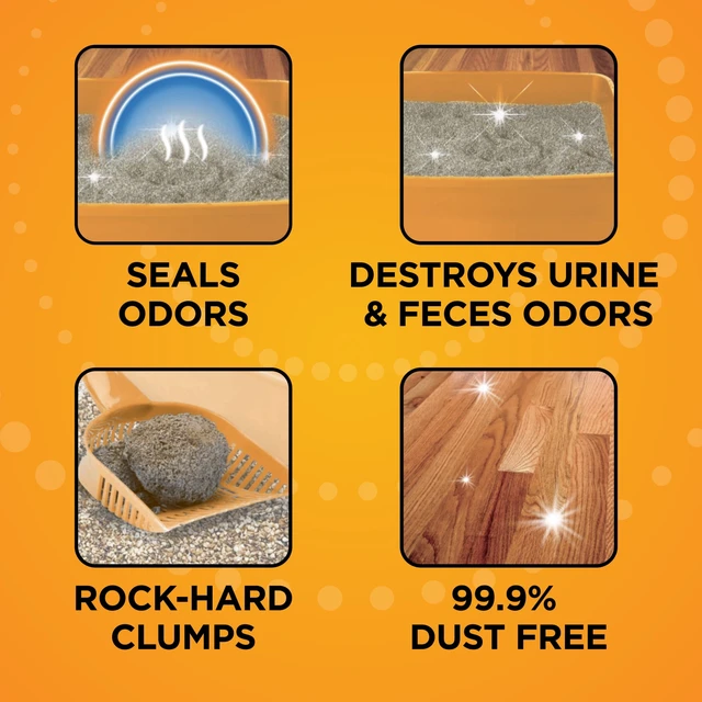 Alt view image 3 of 5 - ARM & HAMMER Dual Defense with Microban Clumping Cat Litter for Multi-Cat Households, 14 lbs