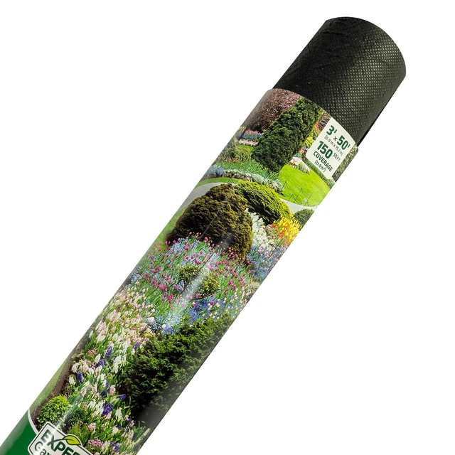 Alt view image 2 of 6 - Expert Gardener 3' x 50' Black Weed Barrier Fabric with UV Protection, 3 feet Wide and 50 feet Long