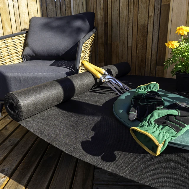 Alt view image 5 of 6 - Expert Gardener 3' x 50' Black Weed Barrier Fabric with UV Protection, 3 feet Wide and 50 feet Long