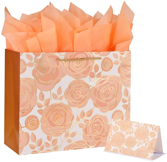 Main image of SUNCOLOR Large Gift Bag with Tissue Paper and Card for Girls & Women