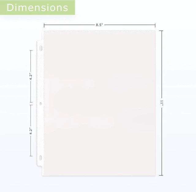 Alt view image 5 of 5 - Performore 50-Pack Sheet Protectors for 3 Ring Binder, Heavyweight