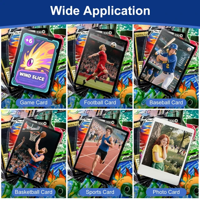 Alt view image 4 of 7 - 100 Pcs Soft Trading Card Sleeves, Top Loading Sleeves for Standard Cards 2.5" X 3.5",Ultra-Clear Card Protector for Baseball Cards