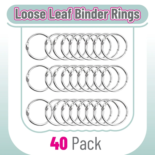 Alt view image 6 of 6 - Mr. Pen- Loose Leaf Binder Book Rings, 1 Inch, 40 Pack