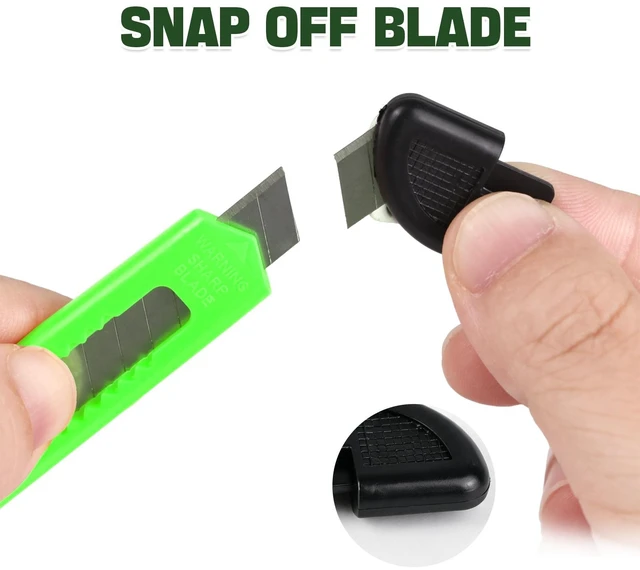 Alt view image 5 of 7 - 4 Pack Box Cutter Knife, 3-rd Gen Utility Knives, Razor Blade Opener, Utility Knives, Box Cutters Retractable, Small Work Knife by Htaexpu