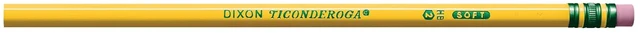 Alt view image 2 of 5 - Ticonderoga Wood-Cased Pencils, Unsharpened, 2 HB Soft, Yellow, 24 Count
