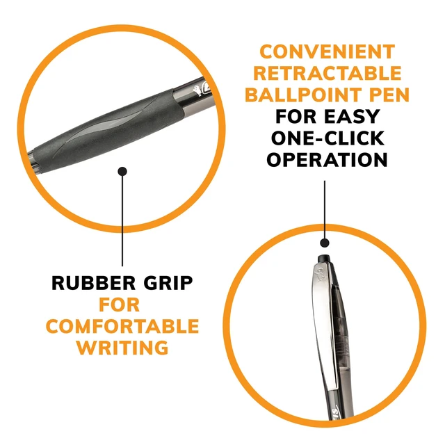 Alt view image 6 of 6 - BIC Glide Black Retractable Ballpoint Pens, 1.0mm Medium Point, 4-Count