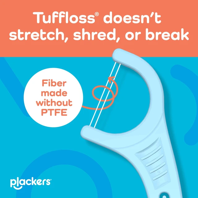 Alt view image 6 of 6 - Plackers® Twin Line® Floss Picks with Tuffloss® Fiber & FlipPick®, Intense Mint, Double-Line Flosser for Effective Plaque Removal, 300 Count