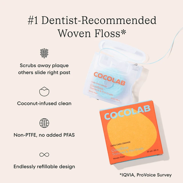Alt view image 3 of 7 - COCOLAB Cocofloss Refillable Dental Floss 33 yd - Cara Cara Orange