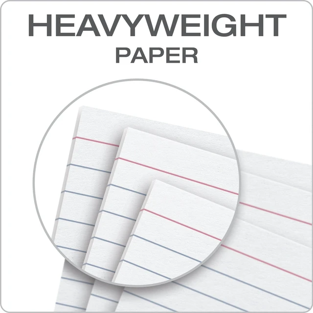 Alt view image 2 of 6 - Oxford Heavyweight Ruled Index Cards, 3" x 5", White, 100 Per Pack (63500)