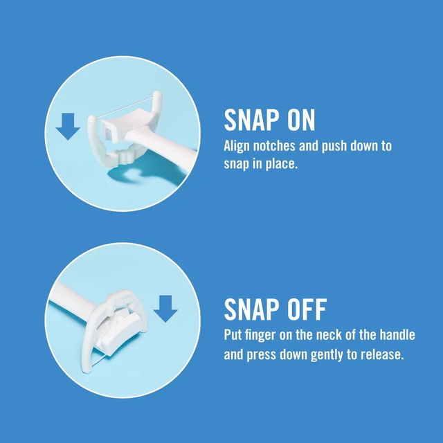 Alt view image 3 of 6 - (2 pack) REACH Ultraclean Access Flosser Dental Flosser Starter Kit