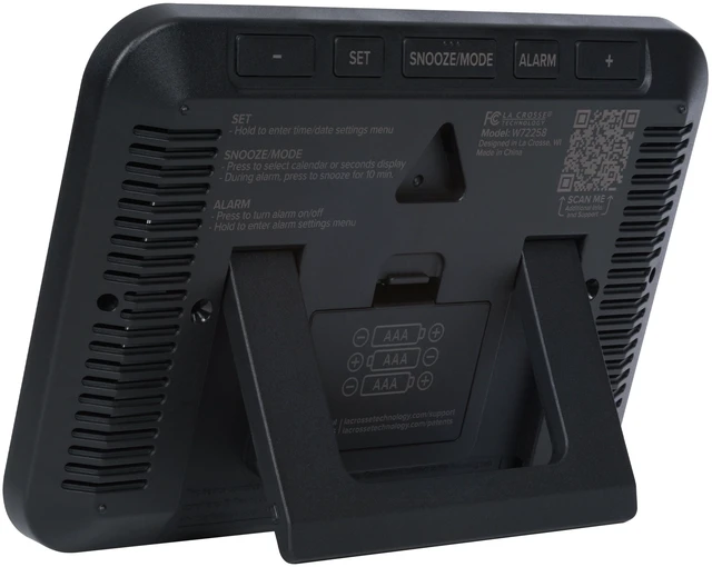 Alt view image 3 of 6 - Mainstays 4.90" Digital Table and Wall Clock with 12-Hour Display and Alarm
