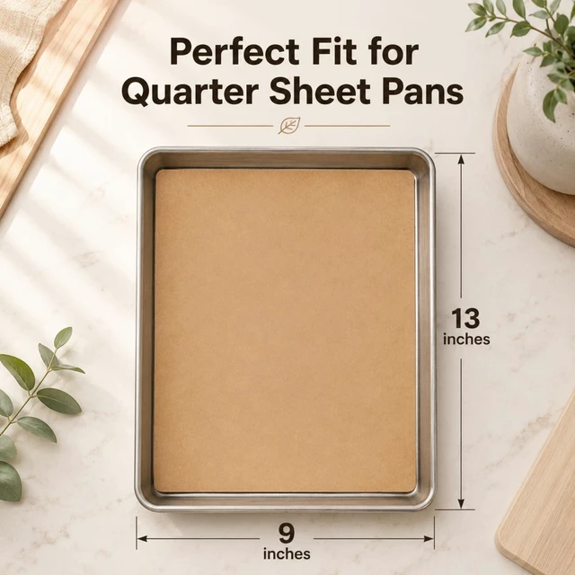 Alt view image 4 of 7 - 100Pcs Unbleached Non-Stick 9x13in Baking Parchment Non-Stick and Non-Toxic