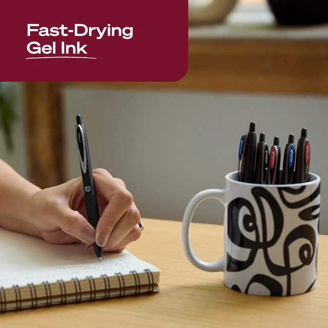 Alt view image 3 of 6 - uniball 207 Plus+ Gel Pens, Black Ink, 0.7mm Medium Point, 4 Count