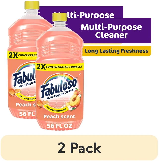 Main image of (2 pack) Fabuloso 2X Multi-Purpose Cleaner, No Rinse Floor Cleaner, Peach Scent, 56 fl oz