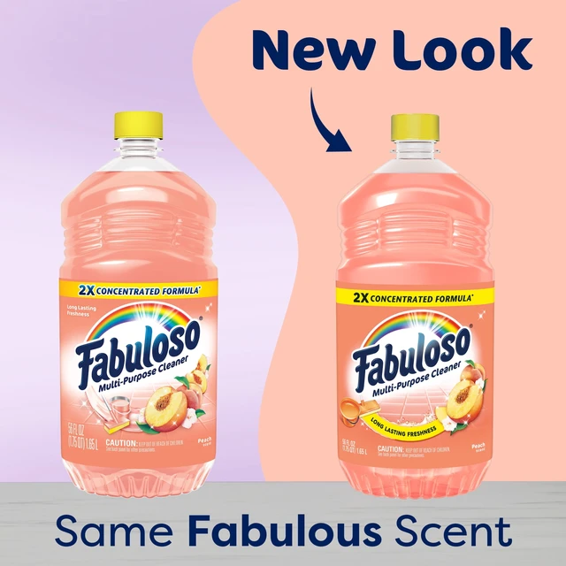 Alt view image 4 of 6 - (2 pack) Fabuloso 2X Multi-Purpose Cleaner, No Rinse Floor Cleaner, Peach Scent, 56 fl oz