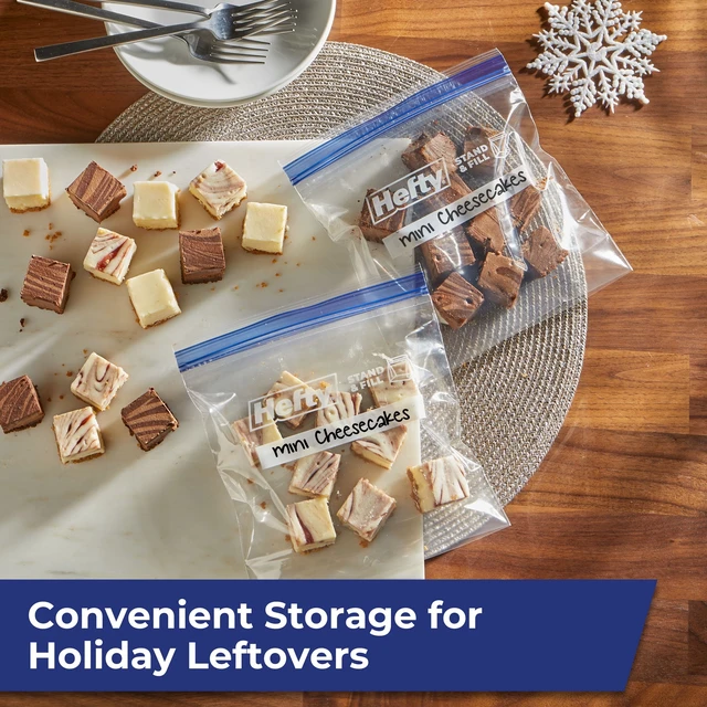 Alt view image 4 of 5 - Hefty Press to Close Quart Freezer Bags, 50 Count