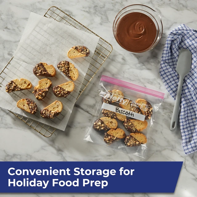 Alt view image 5 of 5 - Hefty Press to Close Quart Storage Bags, 50 Count