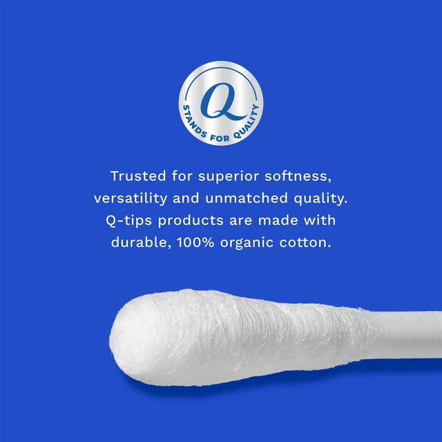 Alt view image 2 of 5 - Q-tips Baby Cotton Swabs, 100% Organic Cotton, Soft & Gentle for Baby Care, 200 Count