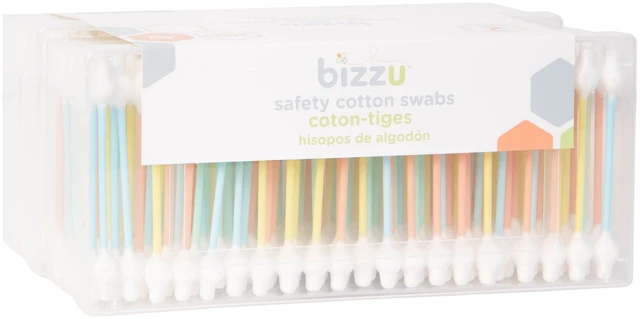 Main image of Bizzu Safety Cotton Swabs 280 Count for Newborns - Gentle Double Sided Tips