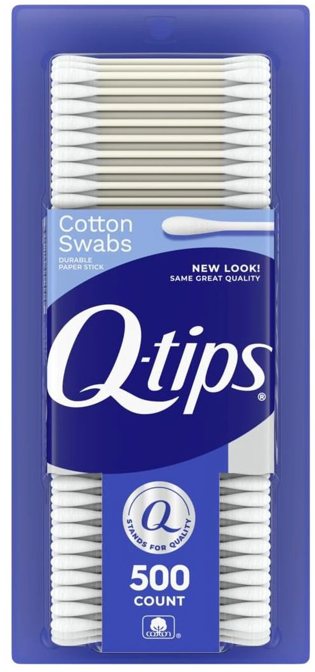 Main image of Q-tips Cotton Swabs, Original, For Home, First Aid and Beauty, 100% Cotton, 500 Count