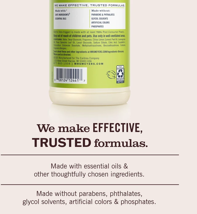 Alt view image 3 of 6 - MRS. MEYER'S CLEAN DAY Multi-Surface Cleaner, Lemon Verbena, 16 fl oz