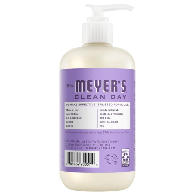 Alt view image 2 of 6 - MRS. MEYER'S CLEAN DAY Hand Soap,Lilac Scent, 12.5 Fl Oz Bottle