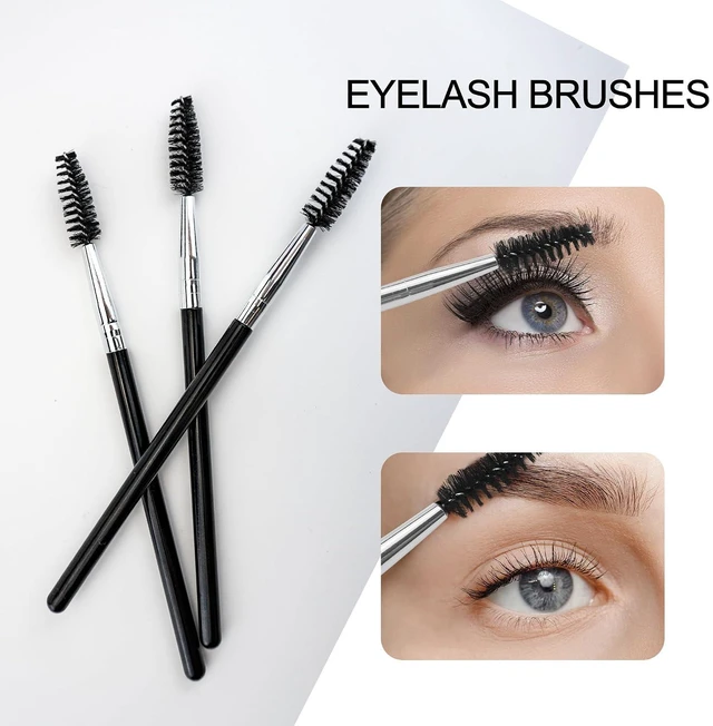 Alt view image 5 of 6 - Quacc 3 PCS Eyelash Spoolies Brush, Wands Makeup Lash Brush, Black
