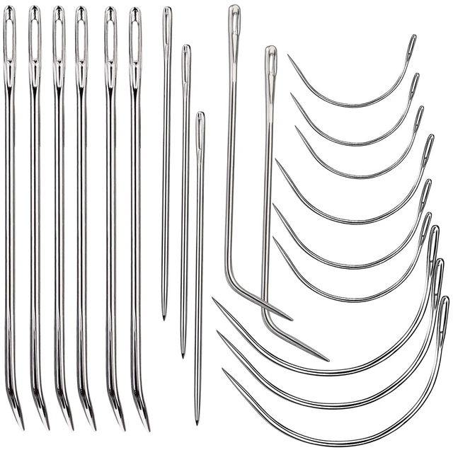 Main image of Veroave Sewing Needles, Curved Needle, 20 PCS Upholstery Needle
